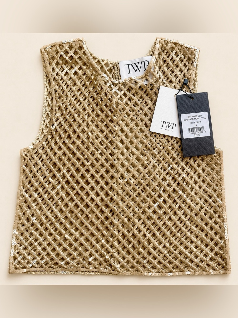 TWP Sequined Muscle Tee – NWT – XS – Retail $1,295